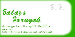 balazs hornyak business card